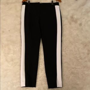 DKNY black with white stripe dress pants